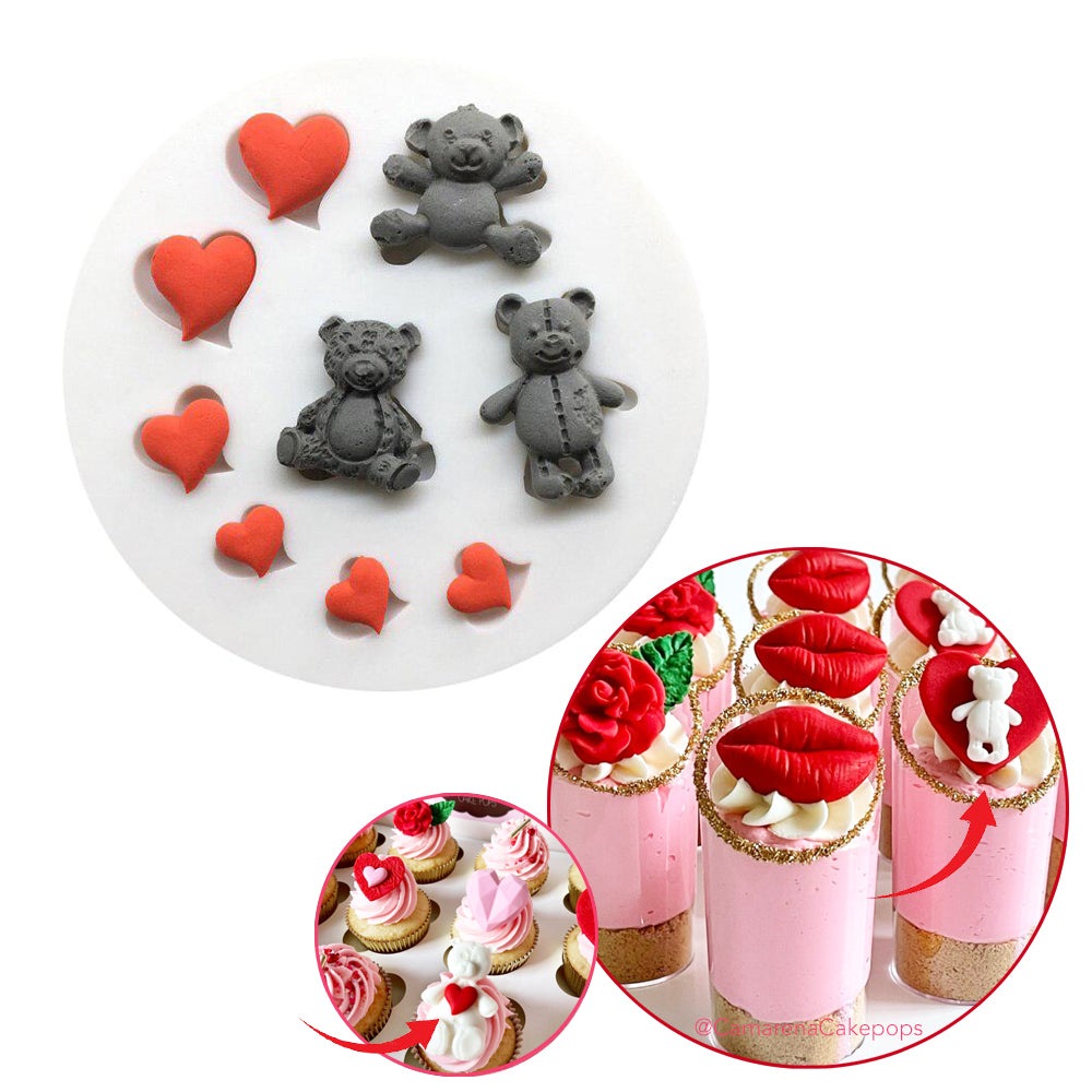 Bears and Hearts Love Mold – My Little Cakepop, llc
