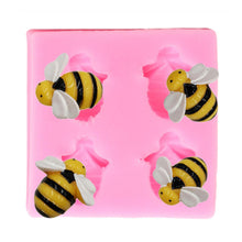 Cargar imagen en el visor de la galería, Molde de abeja pequeña de 4 cavidades
