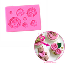 Load image into Gallery viewer, 7 Cavity Rose Mold
