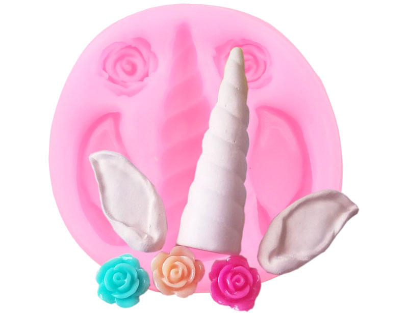 Cuerno de unicornio w. orejas y rosas