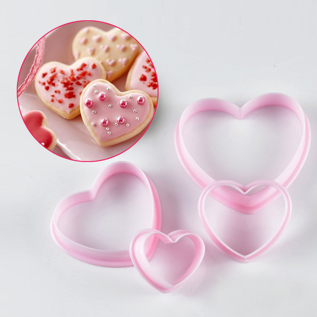 Cortadores de galletas de corazón (juego de 4 piezas)